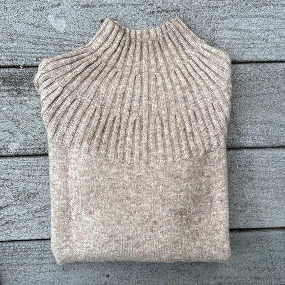 By Anthropologie Welford Tan Mock Neck Pullover Sweater Size Small - Picture 6 of 16